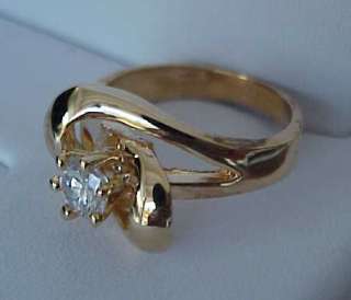 carat BRILLIANT cut LOVE KNOT 14k Gold ep Ring Sz8  