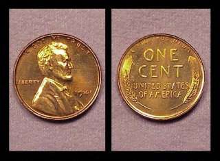 1941 Lincoln Cent  Choice Proof (Red) light toning  