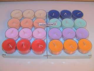 PARTYLITE 24 WINTER SPRING 2012 TEALIGHTS ~ 8 New Scents  
