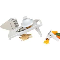 shaped Mandoline Slicer and 4 piece Cheese Grater Set   