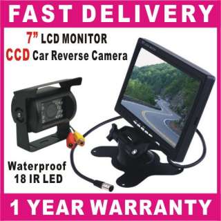 NEW 7 LCD Monitor+CCD Reverse Camera Car Rear View Kit