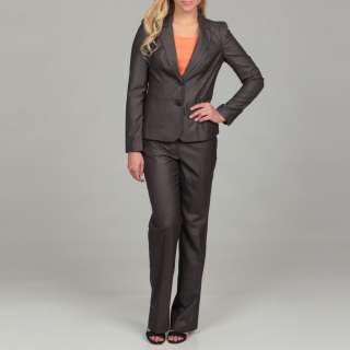 Calvin Klein Womens Black Two button Pant Suit  