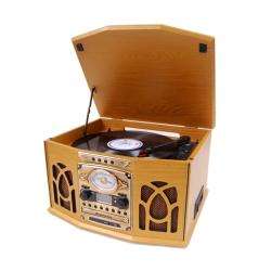 Studebaker SB6065 Nostalgic Wooden Turntable/ CD with Recording 
