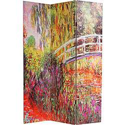 Canvas Double sided Monet Paintings Room Divider (China)   