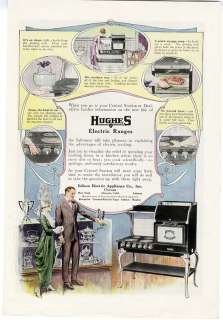 HUGHES ELECTRIC RANGE   OVEN   STOVE AD   1920s  