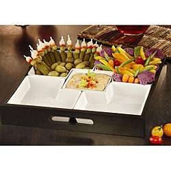 American Atelier Youre Invited 5 section Hostess Set w/ Tray 