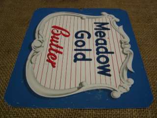Vintage Meadow Gold Butter Sign  Old Antique Ice Cream  