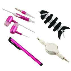 Pink Stylus/ Headset/ Headset Wrap/ Audio Cable  