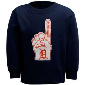  Detroit Tigers Toddler Foam Finger Long Sleeve T shirt 
