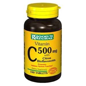 Vitamin C 500 mg   with citrus bioflavonoids, 100 tabs,(Goodn Natural 