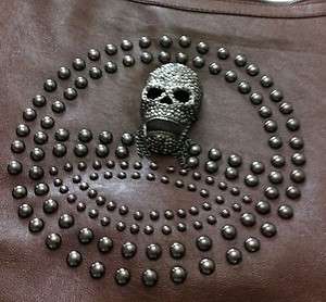 New PU leather Skull bag Hobo Tote shoulder handbag  