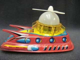 Vintage Battery Operated Magic Color Dome Mercury Explorer Tin Toy 