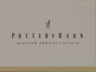 Pottery Barn Pintuck Shower Curtain New  