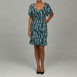 Tiana B. Womens Plus Size Scribble Print Jersey Dress   