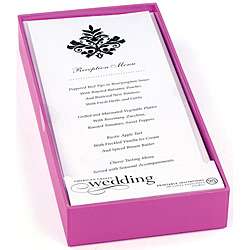 Flocked Damask Printable Invitations and Envelopes (Pack of 25 