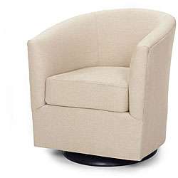 Eco friendly Otter Kahlua Linen Swivel Chair  