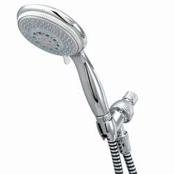 Chrome Five function Personal Handheld Shower Head  