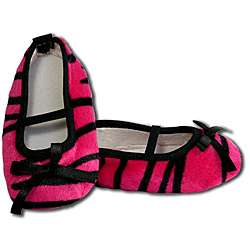 Pink Zebra Infant Girl Crib Shoes  