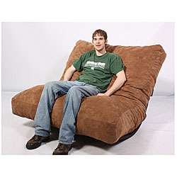 FufSack Brown Microfiber Futon Pillow Lounge Chair  