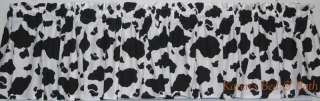 Black & White Cowhide Cow Skin Look Curtain Valance NEW  