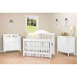 DaVinci Jayden 4 in 1 Crib with Toddler Rail in White  