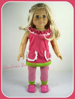 Leggings & Dress Outfit fits American Girl & 18 Doll  