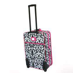 World Traveler 3 piece Damask Expandable Luggage Set  