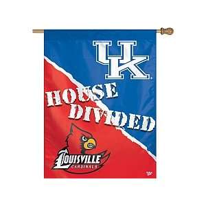  Kentucky Wildcats vs Louisville Cardinals Vertical Flag 