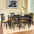 Wilma 7 piece Black Dining Set with Mission Back Chairs