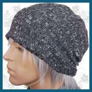 KH1706 Black Grey Fashion Men Linen Beanie Hat Cap  