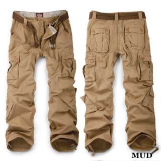 BNWT Matchic Mens Cargo Pants Mud Black Army Green  