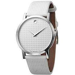   Museum Stainless Steel Case Leather Strap Watch  