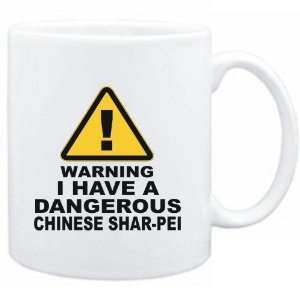  Mug White  WARNING  DANGEROUS Chinese Shar pei  Dogs 