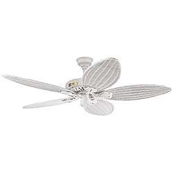 Hunter 54 inch Tropical White Textured Ceiling Fan  