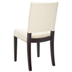 Madison Nailhead Cream Leather Side Chairs (Set of 2)  