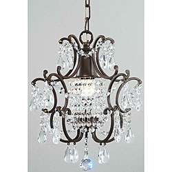 Clear Crystal Brown Base Chandelier  