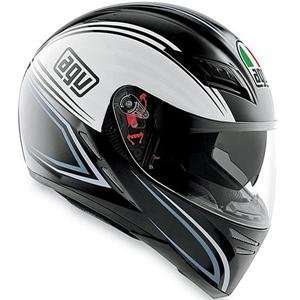  AGV S 4 SV Zebra Helmet   X Large/Black/White/Gunmetal 