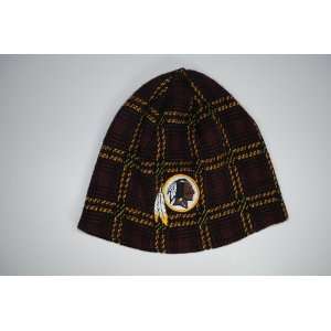   Redskins Fashion Plaid Winter Knit Beanie Cap 