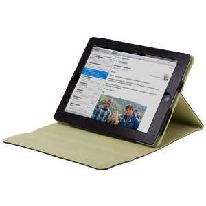  CE Compass Black Leather Cover Case Stand For The New iPad 