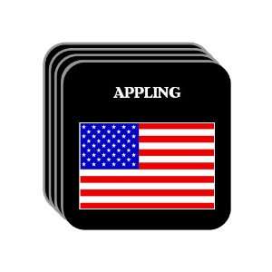  US Flag   Appling, Georgia (GA) Set of 4 Mini Mousepad 