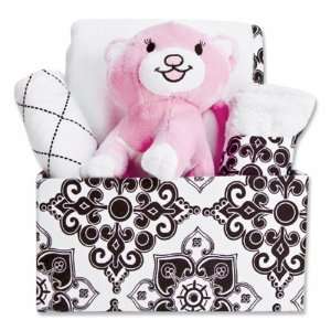    Versailles Black and White Fabric Covered Gift Box Set Baby