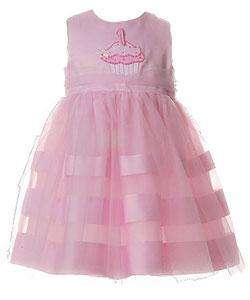 Rare Editions Infant Girls Pink Tulle Dress  