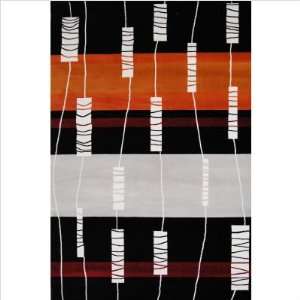  Horizon Striped Gray Contemporary Rug Size 2 x 35 