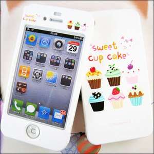 APPLE IPHONE 4G Hard Plastic Case Cover CUPCAKE+Cleaner  