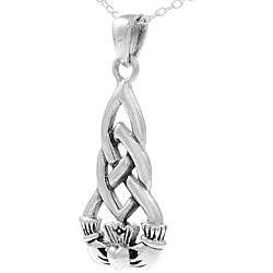 Sterling Silver Claddagh Necklace  
