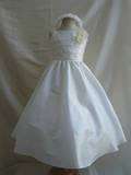 SP7 red flower girl party dress Sz 1 2 4 6 8 10 12 14  