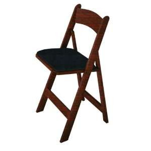  Kestell Mahogany Oak Folding Chair with Black Felt