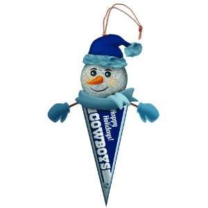  Pack of 3 NFL Dallas Cowboys Lighted Snowman Pennant 