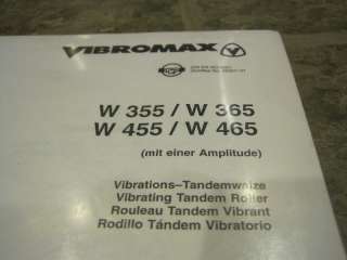 JCB Vibromax Roller Parts Manual W355,W365,W455,W465  