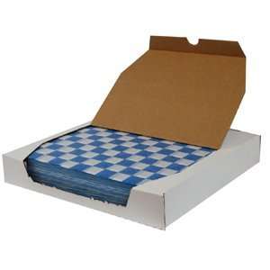  12 x 12 Blue Check Deli Sandwich Wrap Paper 1000 / Box 